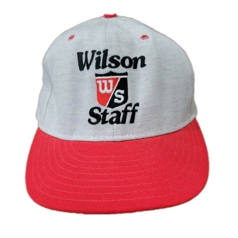 Pro Line Pro Model Wilson Staff Hat Men's 7 1/8 Vintage Golf Tennis USA Red‎